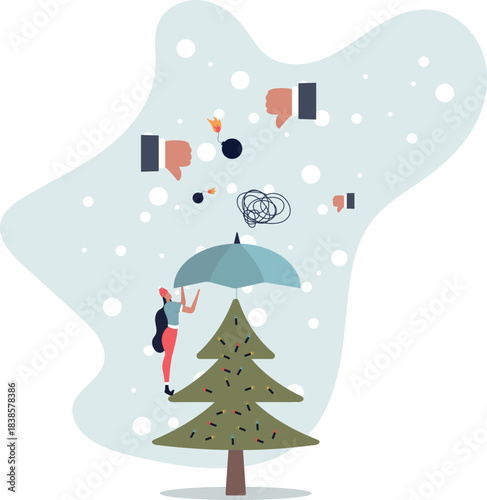 Handle business criticism or negative feedback, manage boss blame, pressure, failure or mistake ashamed concept.life and employment of people.