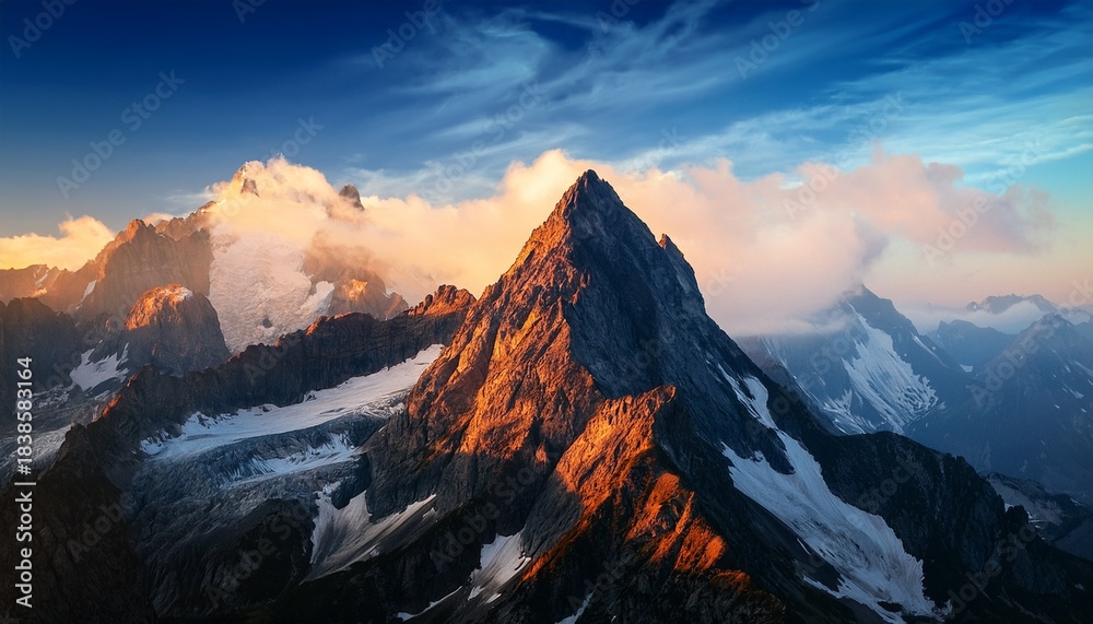 Obraz premium Fantasy Mountains Illustration