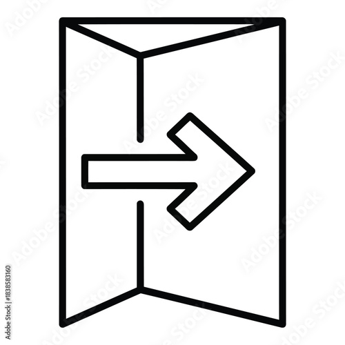 Exit Strategy Icon Signifying Departure and Solutions Minimalist Design Graphic