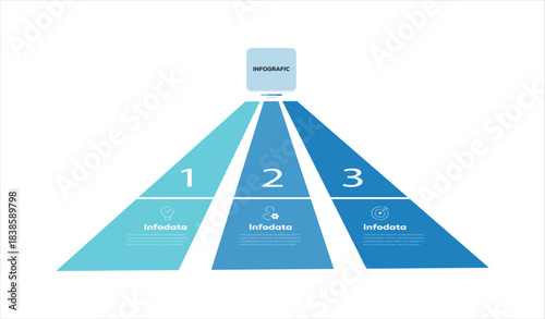  Business concept with 3 options, stages, parts. for your presentation.