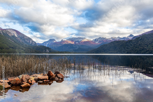 lake and mountains