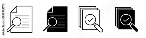 Research case study icon set