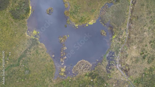 Scenic Colombian Paramo Lake Landscape. High quality 4k footage