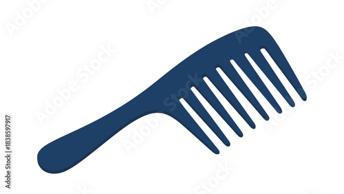 Dark Blue Wide Toothed Comb Isolated on Black Background Elegant Styling Tool for Hair Care and Grooming Precision Accessory for Detangling and Styling Hair Effortlessly