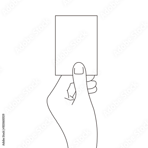 紙と持つ手のイラスト素材