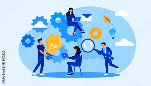 Team Collaboration for Business Idea Generation and Project Development Process