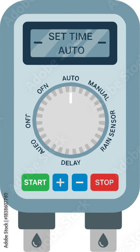 Digital Garden Water Timer with Automatic Irrigation Control.
