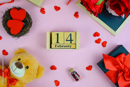 love gift display, delightful romantic setup including cuddly toy and assortment of delicious chocolates