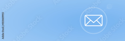 Brief E-Mail Icon Vektor Header svg unter 50 kB mit Copy Space für Kommunikation und Nachrichten