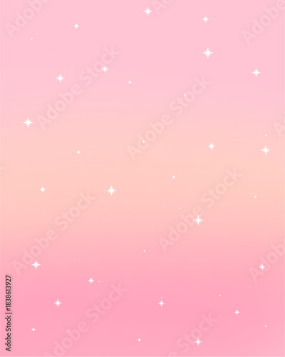 pink background with hearts and sparkles