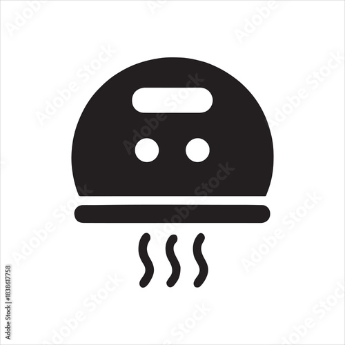 Hand dryer icon in modern minimalist style for web design and user interface showing hygiene and automation