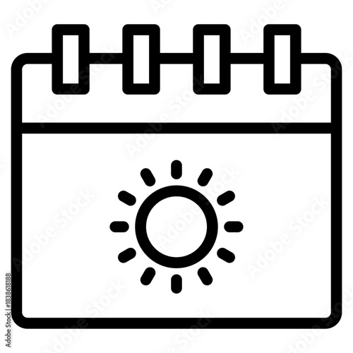 Weather calendar icon