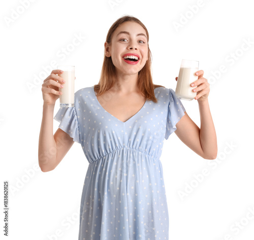 Young pregnant woman with m...