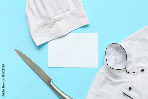 Blank card, knife and chef'...