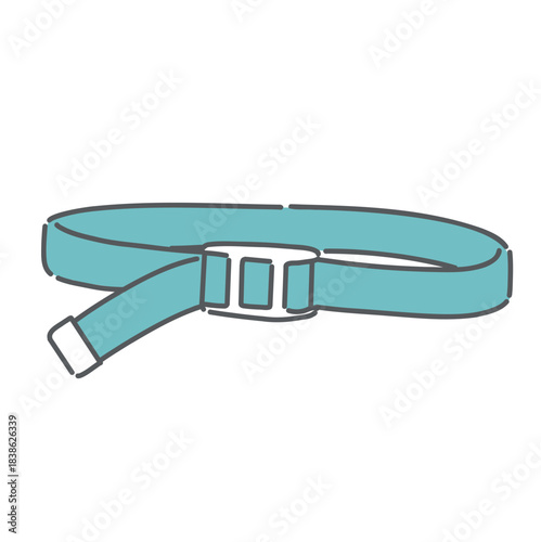 駆血帯のイラスト素材（採血用ゴムバンド・医療器具）