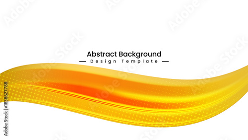 3d golden dynamic flow background. Abstract oil fluid rainbow style. Wavy gold swirl design banner	
