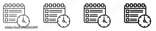 Task Scheduler Icon Set Different Style Collection
