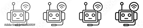 Smart Bot Icon Set Different Style Collection
