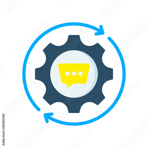 Foto Automated Response flat color icon