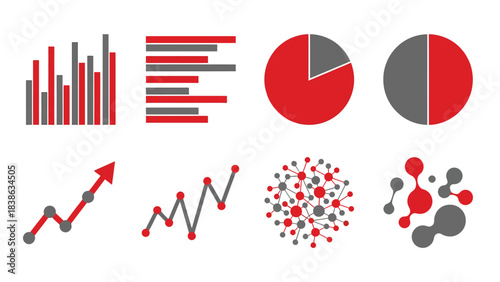 Data Visualization Icons Charts Graphs and Analytics for Business Reports