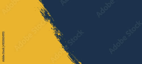 Abstract dark blue and yellow grunge texture background with halftone effect vector.