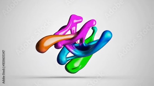 Colorful Liquid Shape Flowing Abstract Loop
