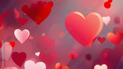 Colorful Hearts Float in the Sky During a Celebration of Love in a Bright and Cheerful Setting