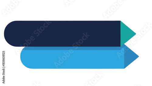 Two Colorful Pointer Arrows Pointing Rightward On Black Background Minimalist Vector Graphic Design