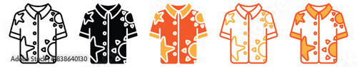Shirt Icon Set Multiple Style Collection