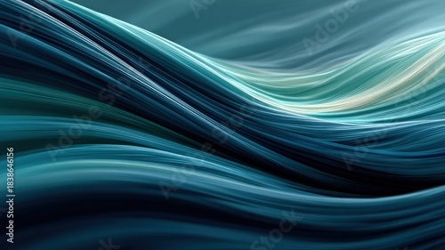 abstract waves of motion blur in cool color palette, futuristic look