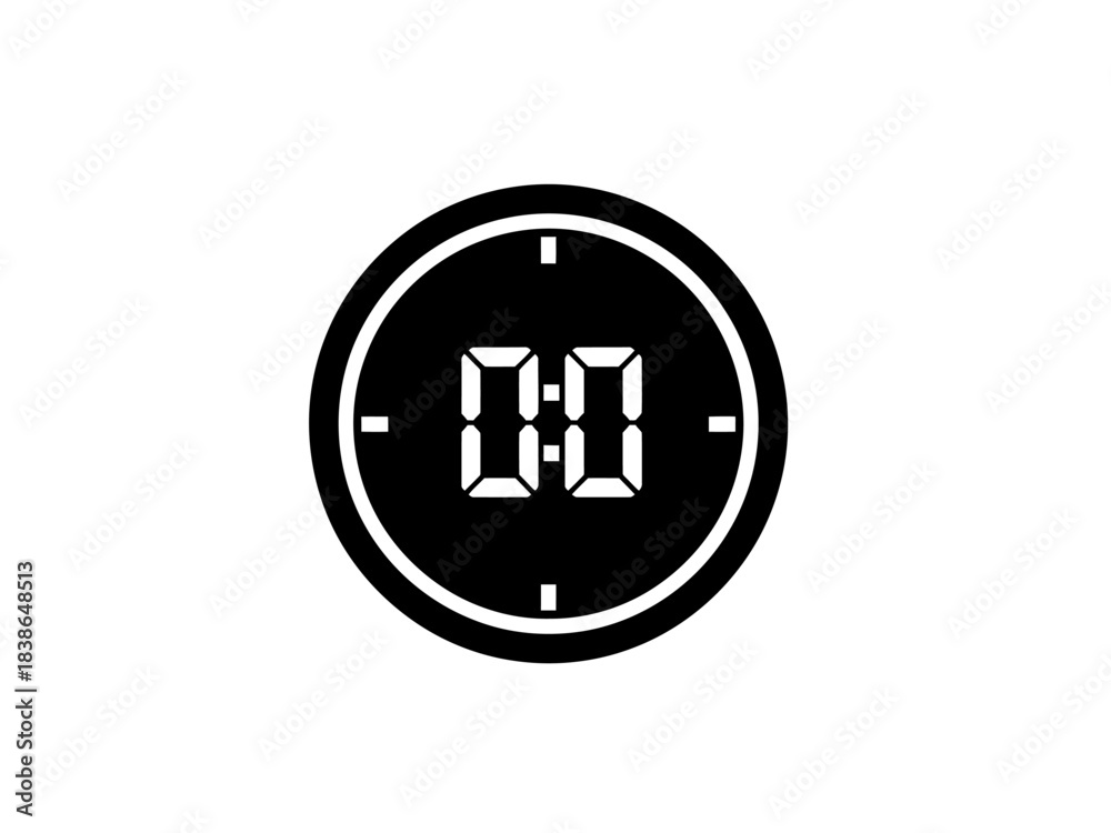 Obraz premium digital clock flat icon