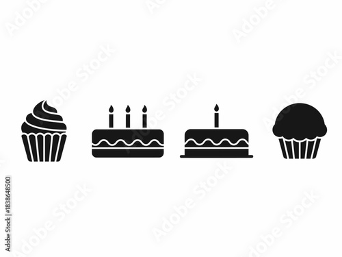 vector illustration of a birthday cake