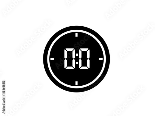 digital clock flat icon
