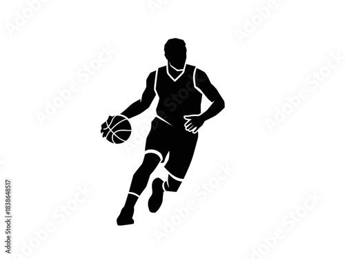 basketball player silhouette vector