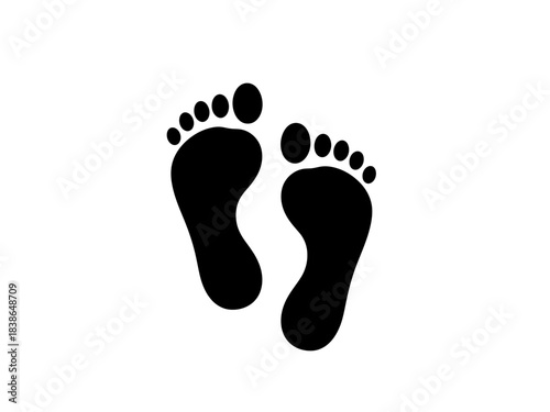 silhouette of a human footprint