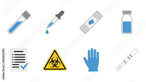 Medical Research and Healthcare Icons for Science and Health Discovery