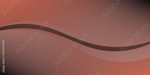 Abstract background with smooth, wavy lines. Gradient background in brown and orange, featuring a soft, flowing texture. Minimal abstract wavy gradient vector background