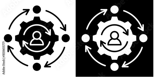 Whole System Icon Set White Style Collection
