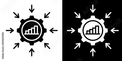 Impact Circles Icon Set White Style Collection
