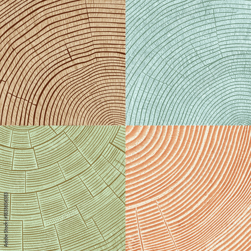 Wood texture, different shades, pattern mosaic, seamless pattern, vector panel