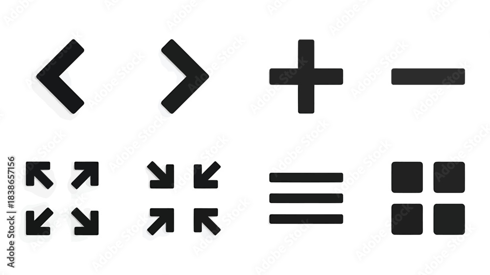 Fototapeta premium Set of Modern Flat UI Icons for Digital Design and Web Applications