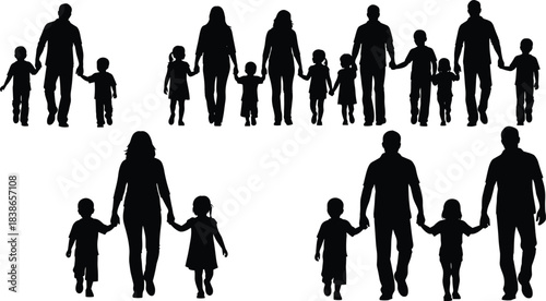 High-Quality Vector Illustration Set of Business Woman Silhouettes, Female Office Worker in Different Poses, Professional, Success, and Corporate Collection 