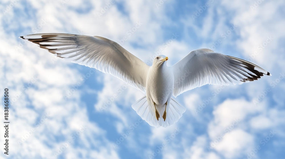 Obraz premium white dove against a sky generative ai