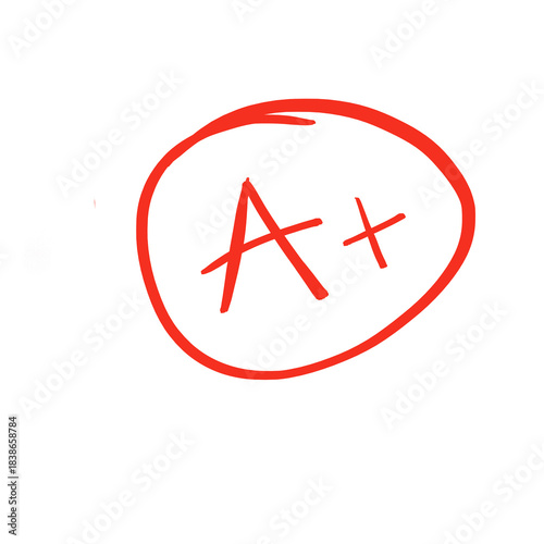 Free Download Exam score grade result A plus, hand drawn doodle test grade A plus isolated on transparent background - GFXLoad