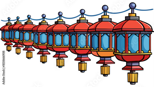 Deep Blue Night Sky with Crescent Moon and Shimmering Stars