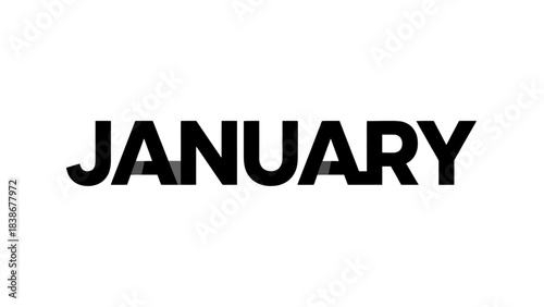 January Modern Typography - Geometric Style