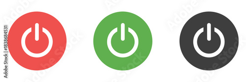 Power On Off Button Icon Set, a versatile vector collection featuring flat and line-style on-off icons, power buttons, and interface switch designs