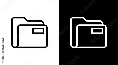 Folder With Icon Set Design