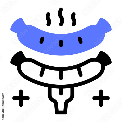 This Sausage icon is suitable for barbecue party.