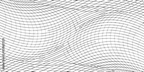Abstract pattern of curved lines creating a wave like textured visual effect